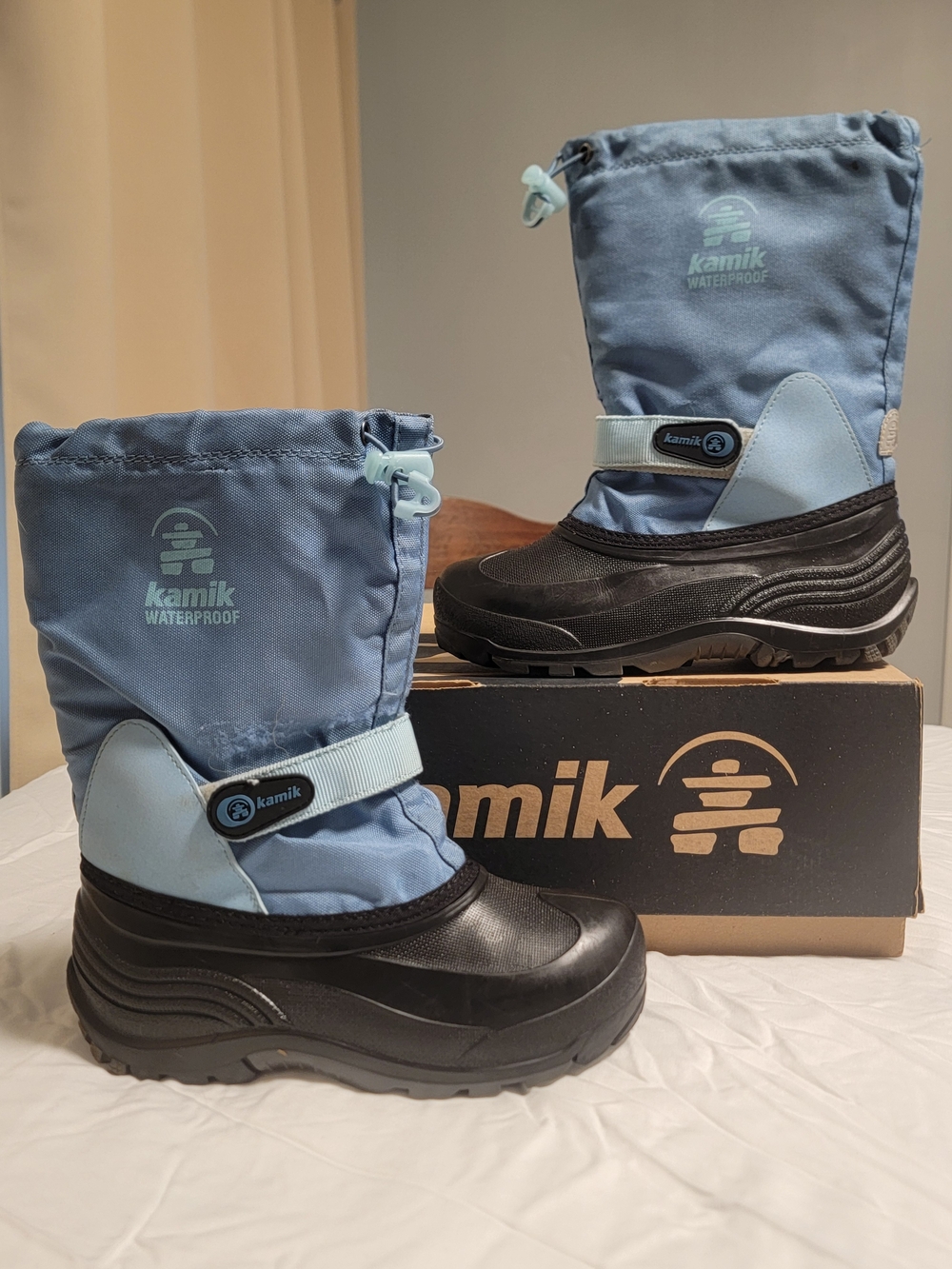 Kamik Kids Waterproof Snow Boots - Blue & Black